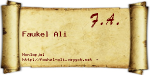 Faukel Ali névjegykártya